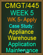 CMGT/445 Appliance Warehouse Application Maintenance